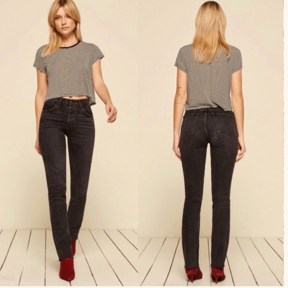 Reformation Brooke High Straight Jean Size 30 B01